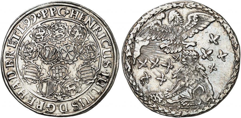 „Mückentaler“ des Herzogs Heinrich Julius von Braunschweig 1599, erwähnt bei Arno Schmidt. Foto: F.R. Künker