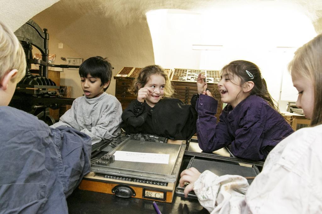 Druckwerkstatt im Jungen Museum © HMF Stefanie Kösling 