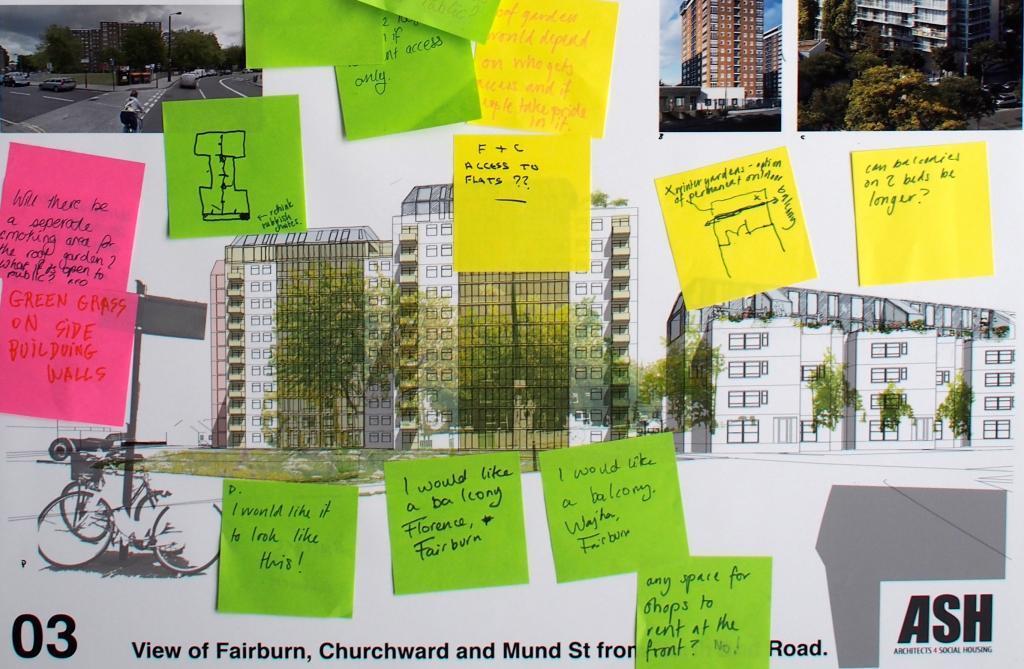 Feedbackboard von Architects for Social Housing © Geraldine Dening