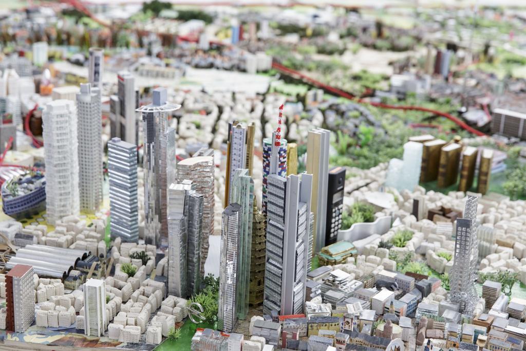 Skyline im Frankfurtmodell © HMF, Stefanie Kösling