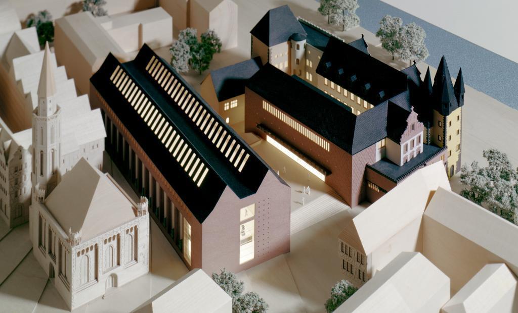 Architekturmodell der Altbauten und Neubauten des HMF © Historisches Museum Frankfurt, Jörg Baumann