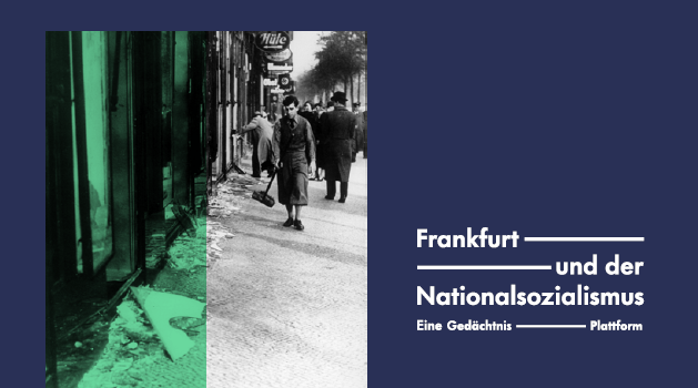 Screenshot von der ersten Gestaltung des Projekts Frankfurt und der Nationalsozialismus.