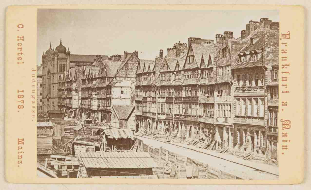 Postkarte der Judengasse von 1878